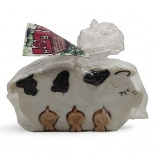 Candle Craft 4 in 1 Pig with Piglets Candle • Spotted Cow Farmhouse 1996 Novelty